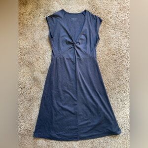 Patagonia Seabrook Bandha Dress Size Small Blue/Grey Midi Swing Summer Vacation